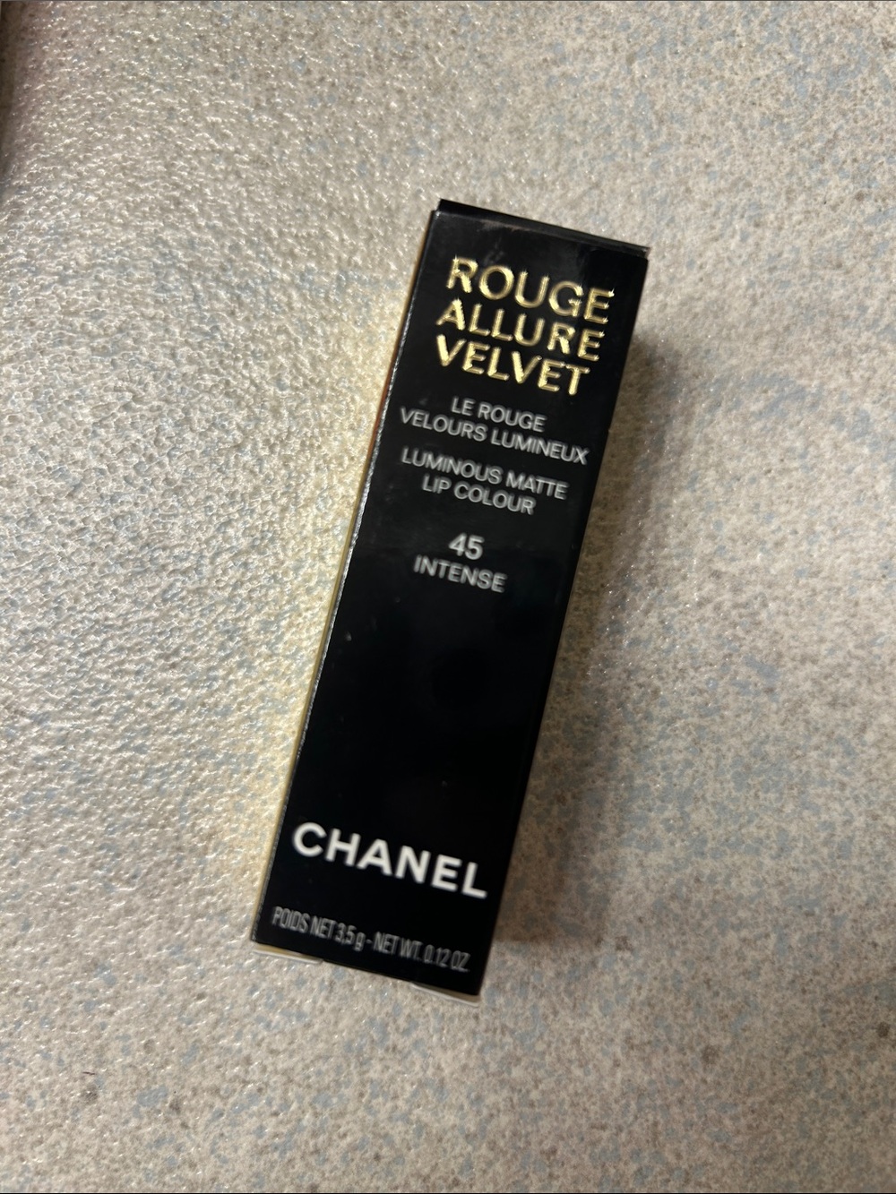 CHANEL Rouge Allure Velvet Lip Colour 45 Intense - Deep Red Shade